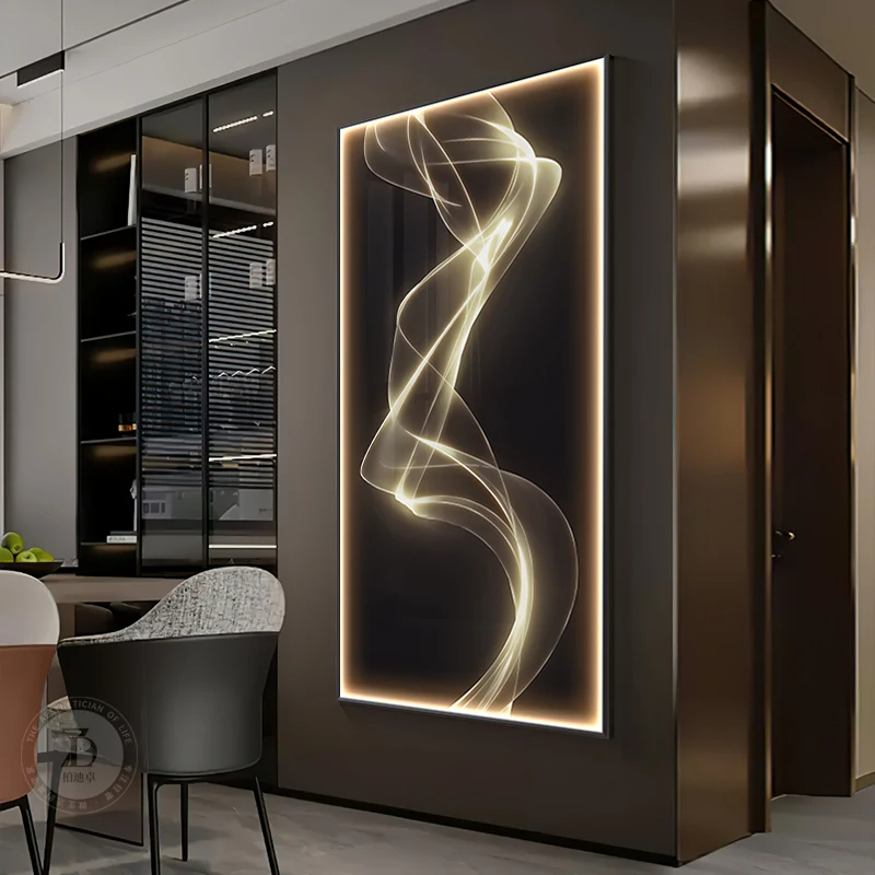 Interior Design Living Room And Kitchen - โคมไฟติดผนังแบบโมเดิร์นไฟ LED ภาพวาดภายในสำหรับบ้านห้องนั่งเล่นห้องครัวทางเดินตกแต่งห้อง
