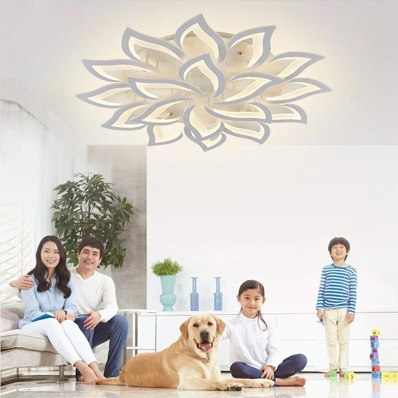 โคมระย้ากลีบดอก LED ของนักออกแ - Interior Design Living Room And Kitchen บทวิจารณ์และราคา