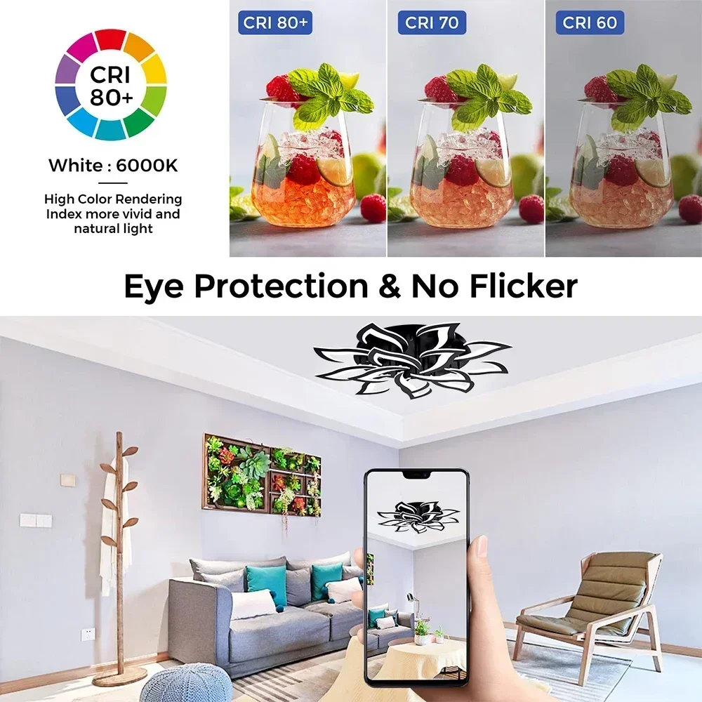โคมระย้ากลีบดอก LED ของนักออกแ - Interior Design Living Room And Kitchen บทวิจารณ์และราคา