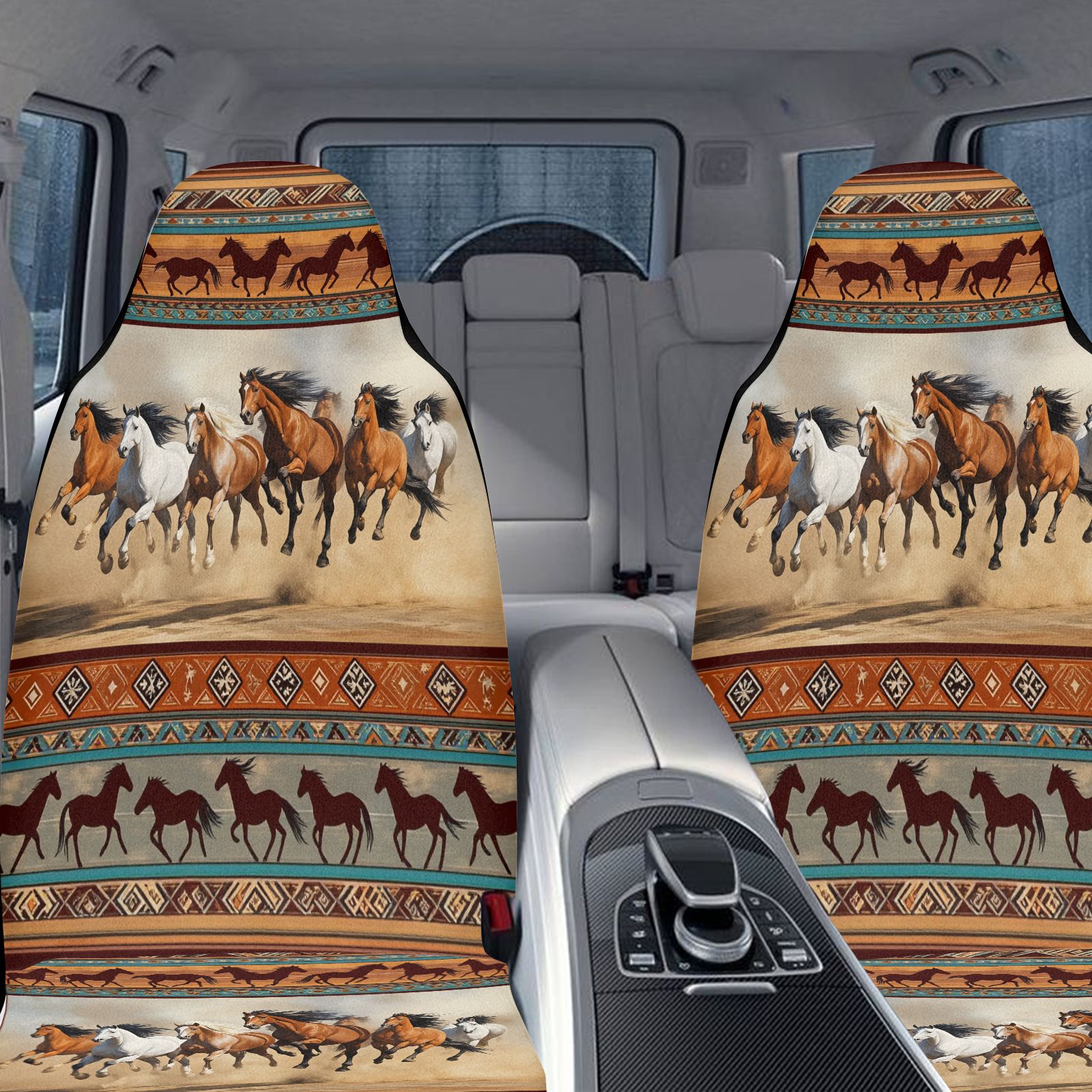 ผ้าคลุมเบาะรถยนต์ลายม้าและลายช - Interior Design Earth Tones บทวิจารณ์และราคา