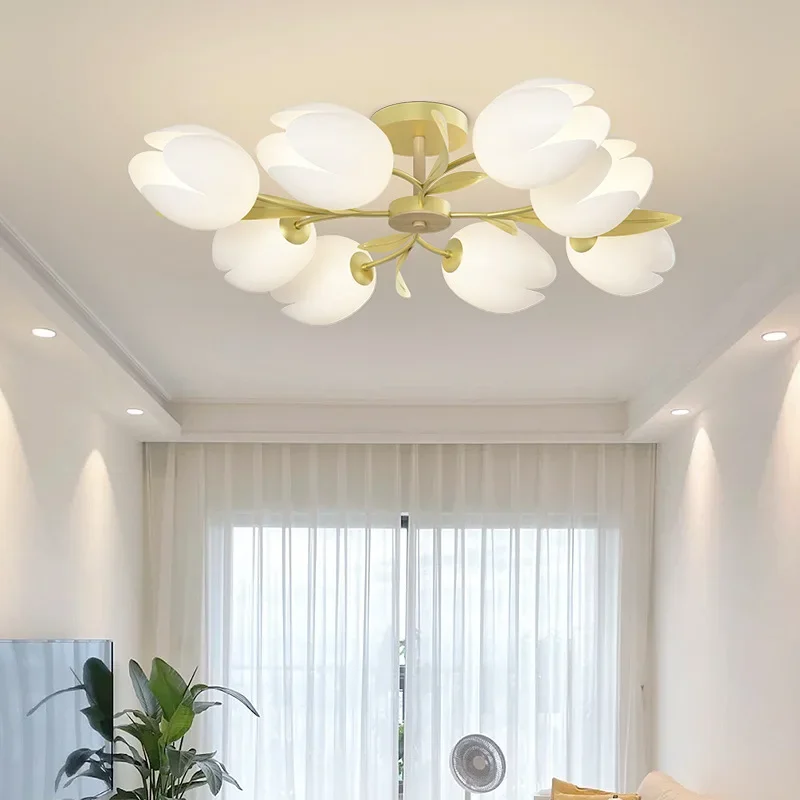 โคมไฟระย้าลายดอกไม้ โคมไฟเพดาน - Interior Design Living Room And Kitchen บทวิจารณ์และราคา