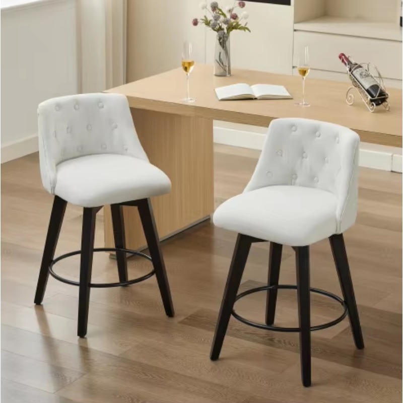 เก้าอี้บาร์ผ้าสไตล์โมเดิร์น ขา - Interior Design Living Room And Kitchen บทวิจารณ์และราคา