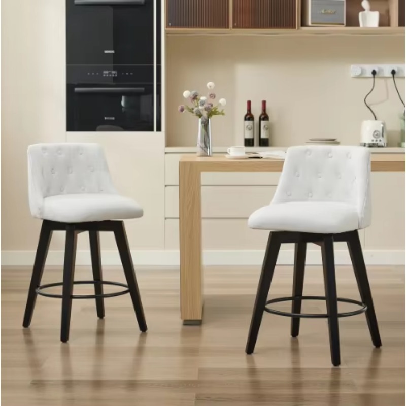 เก้าอี้บาร์ผ้าสไตล์โมเดิร์น ขา - Interior Design Living Room And Kitchen บทวิจารณ์และราคา