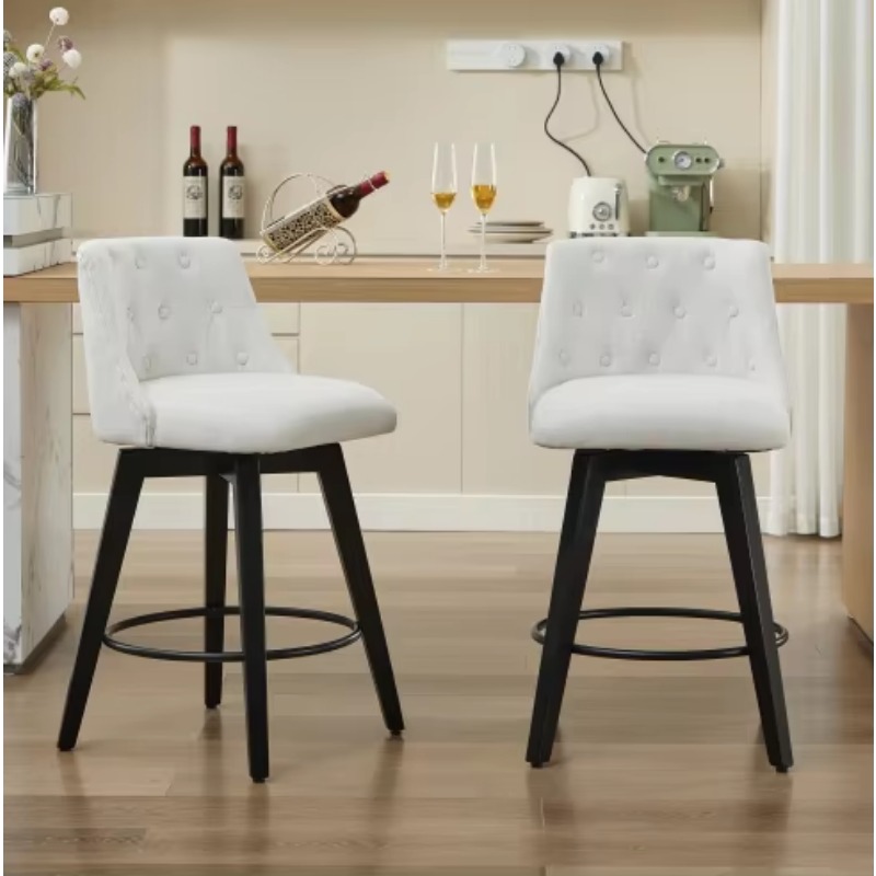 เก้าอี้บาร์ผ้าสไตล์โมเดิร์น ขา - Interior Design Living Room And Kitchen บทวิจารณ์และราคา